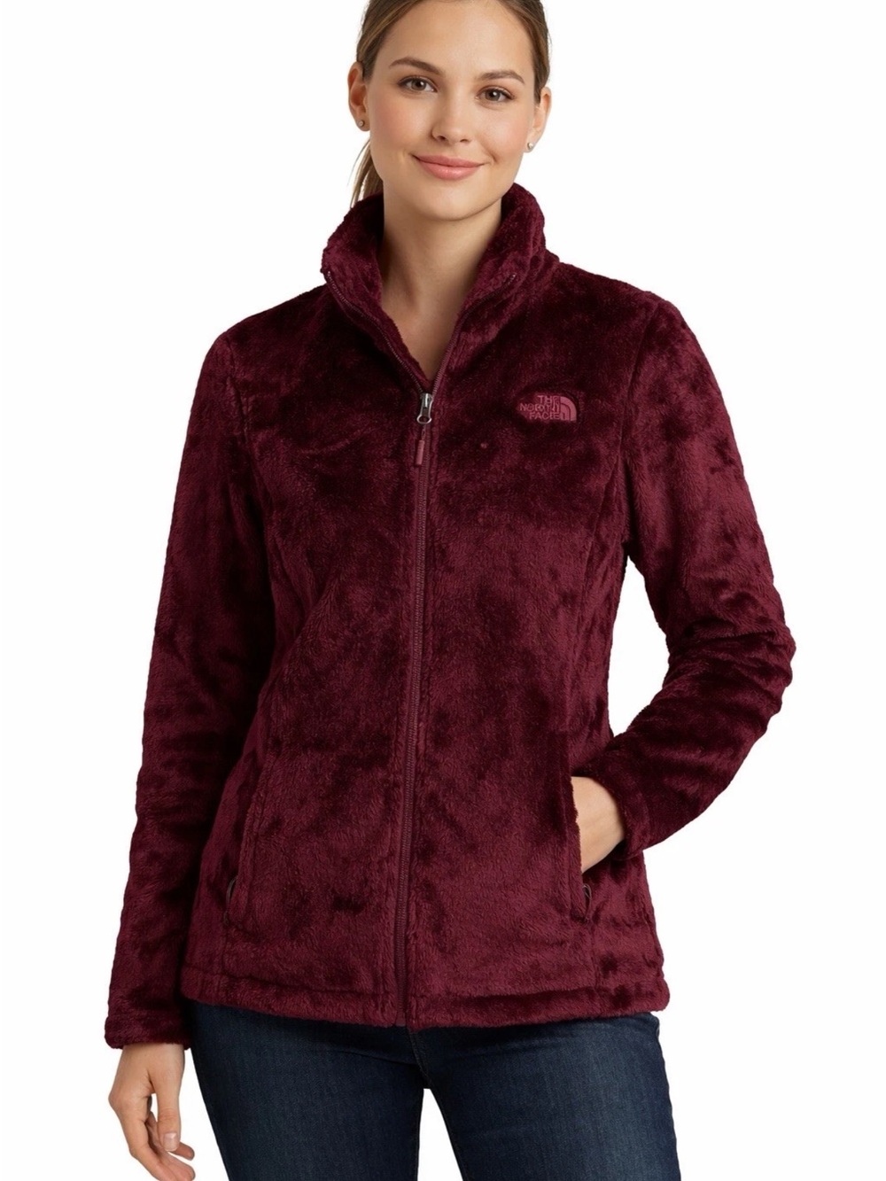 NEW NWT The North Face Osito Fleece Jacket in Burgundy Size Medium